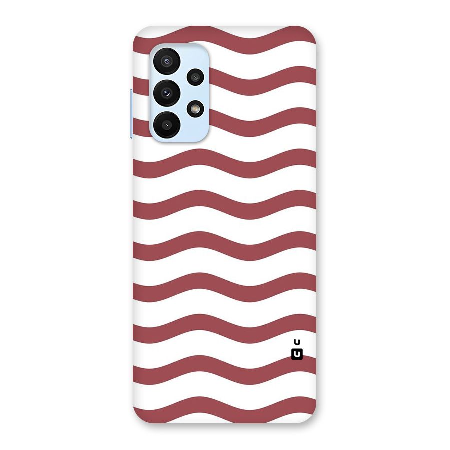 Flowing Stripes Red White Back Case for Galaxy A23