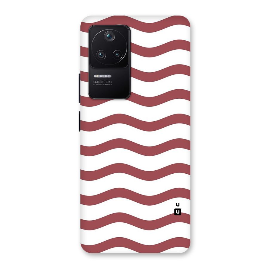 Flowing Stripes Red White Back Case for Poco F4 5G