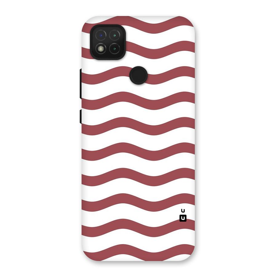 Flowing Stripes Red White Back Case for Redmi 9 Activ