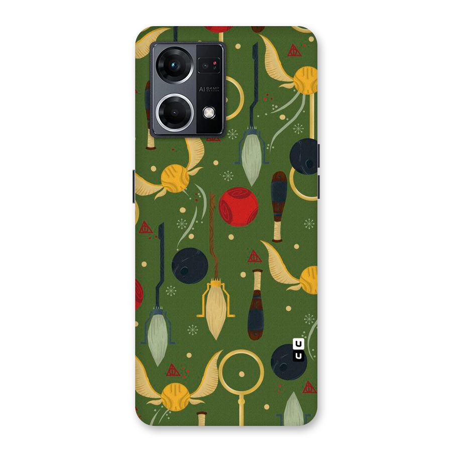 Flying Ball Pattern Glass Back Case for Oppo F21 Pro 5G