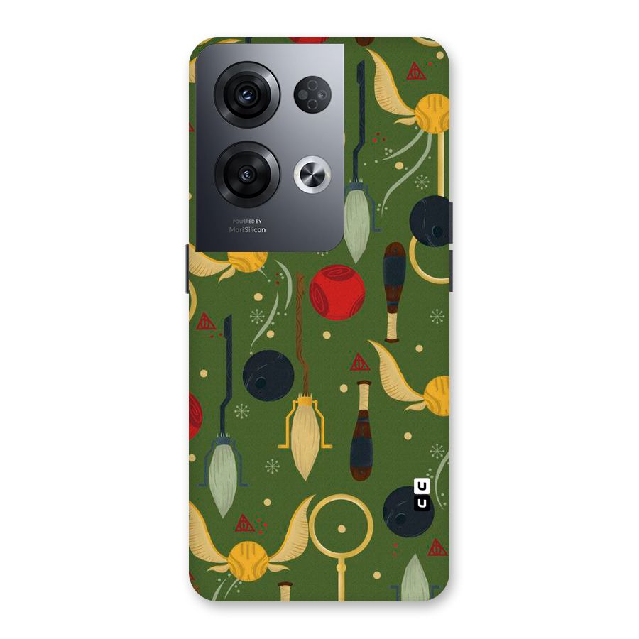 Flying Ball Pattern Back Case for Oppo Reno8 Pro 5G