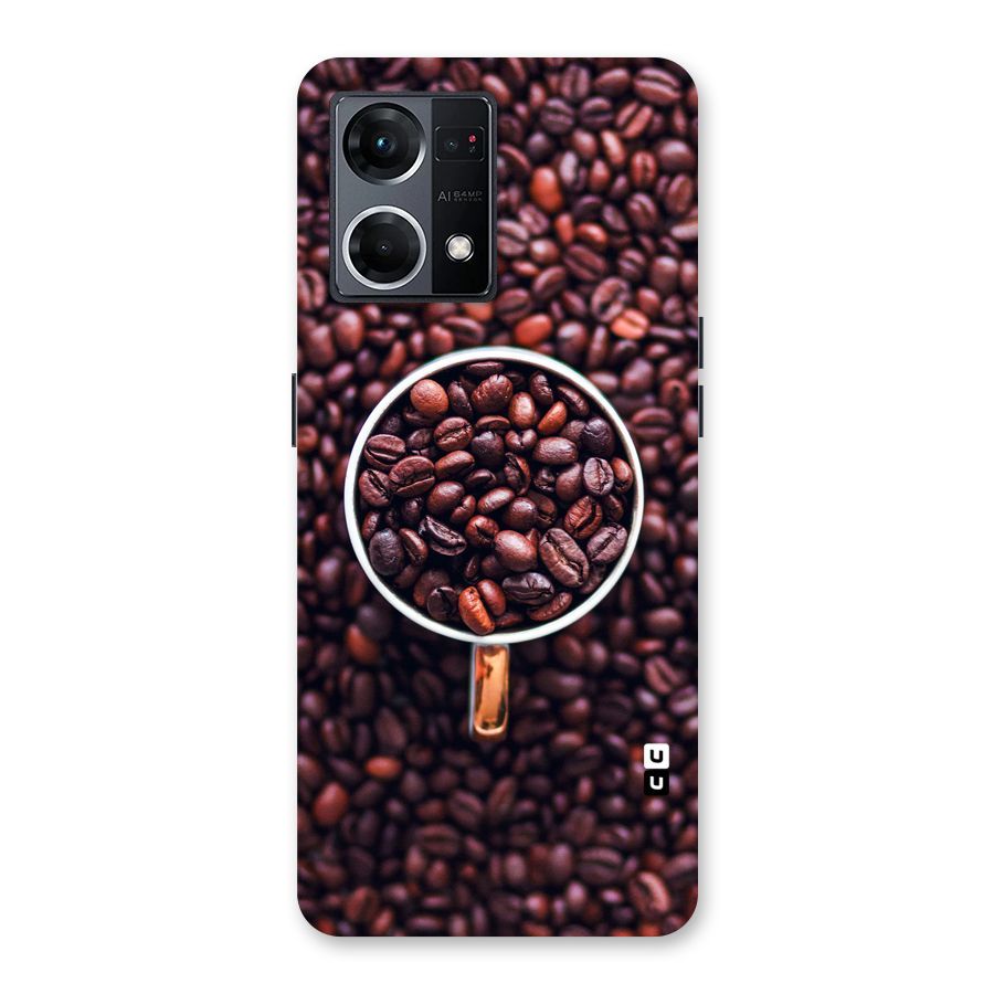 Focus Coffee Beans Glass Back Case for Oppo F21 Pro 5G