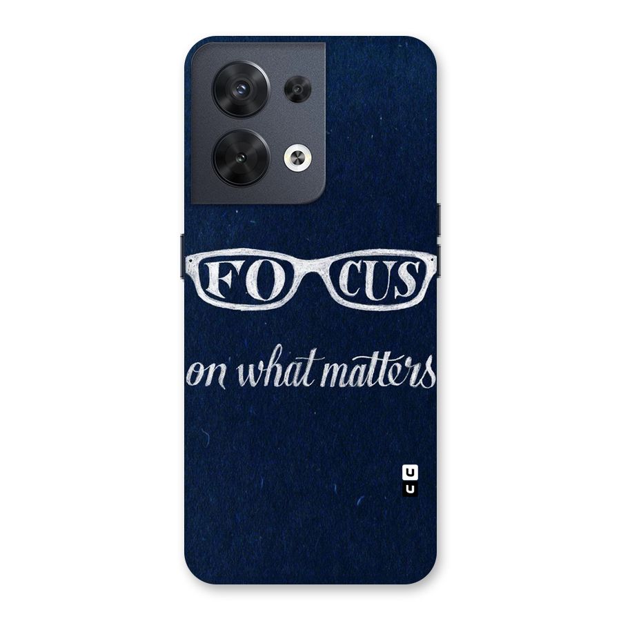 Focus Matters Back Case for Oppo Reno8 5G