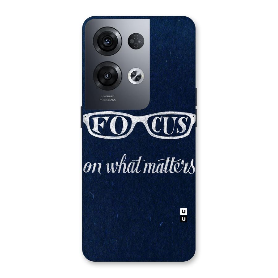 Focus Matters Back Case for Oppo Reno8 Pro 5G