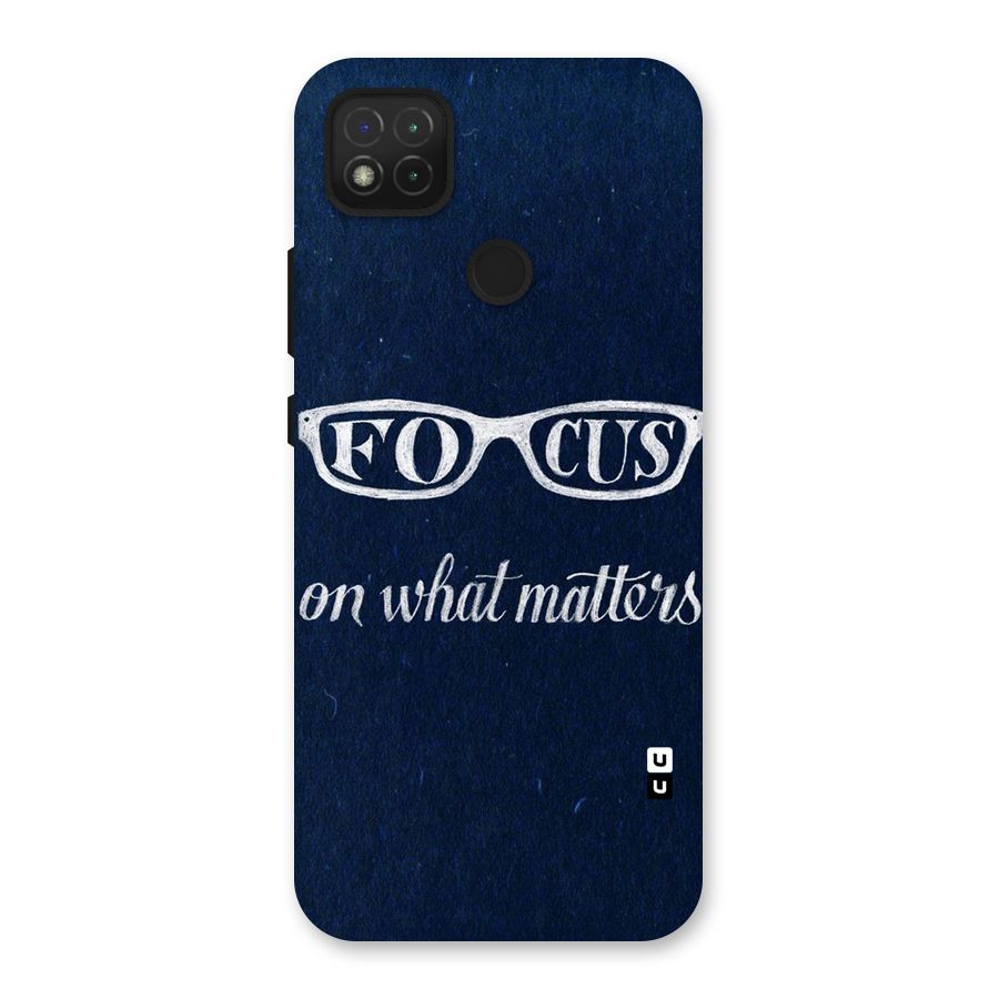 Focus Matters Back Case for Redmi 9 Activ