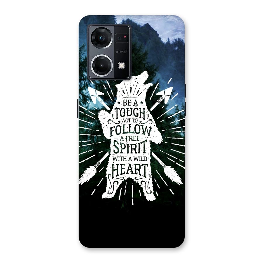 Follow Spirit Heart Glass Back Case for Oppo F21 Pro 5G