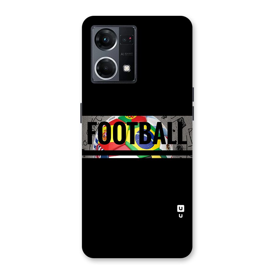 Football Typography Glass Back Case for Oppo F21 Pro 5G