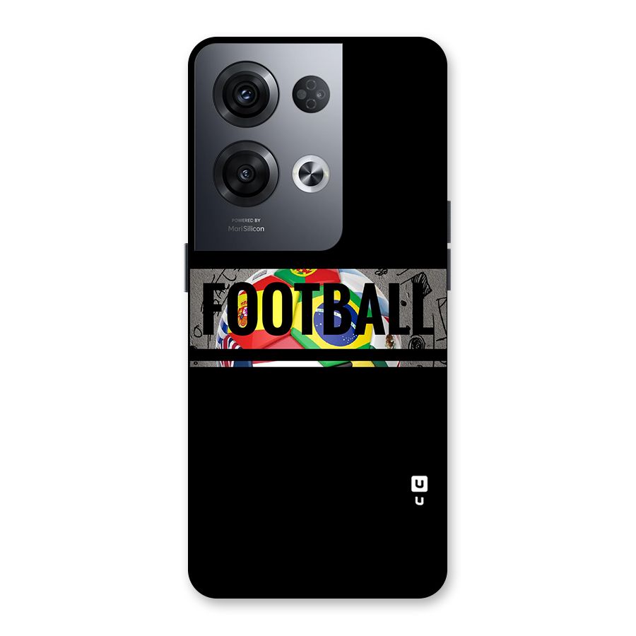 Football Typography Back Case for Oppo Reno8 Pro 5G