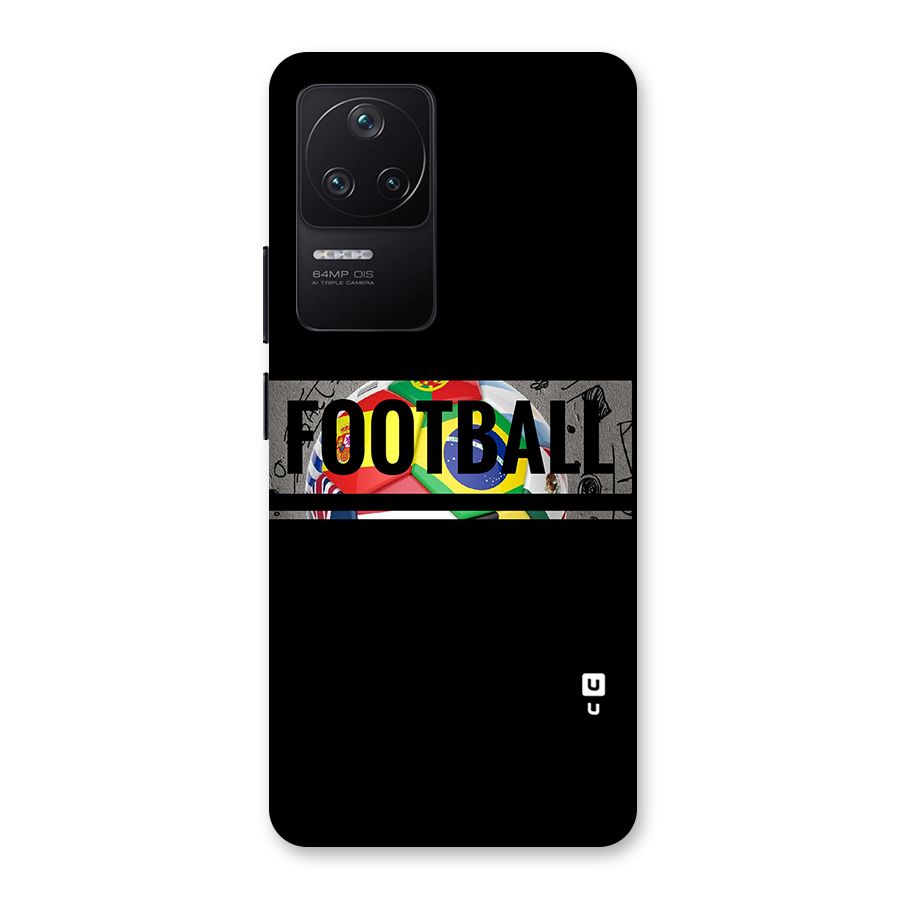 Football Typography Back Case for Poco F4 5G