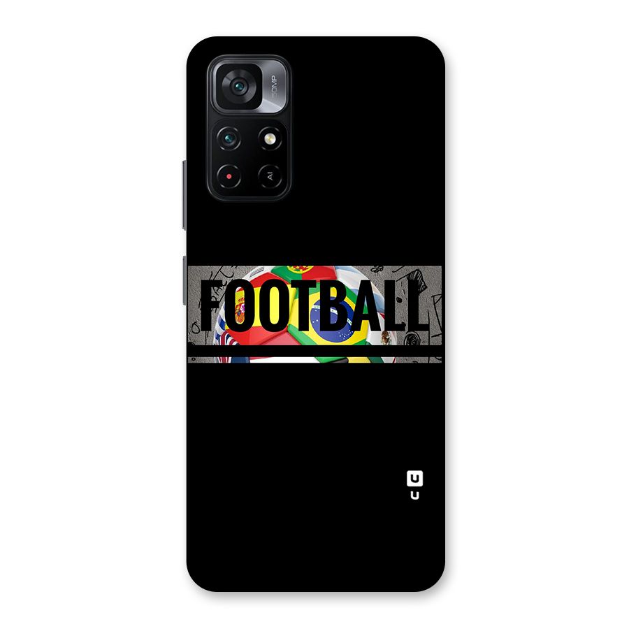 Football Typography Back Case for Poco M4 Pro 5G