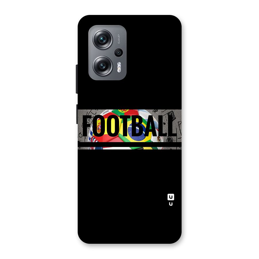 Football Typography Back Case for Redmi K50i