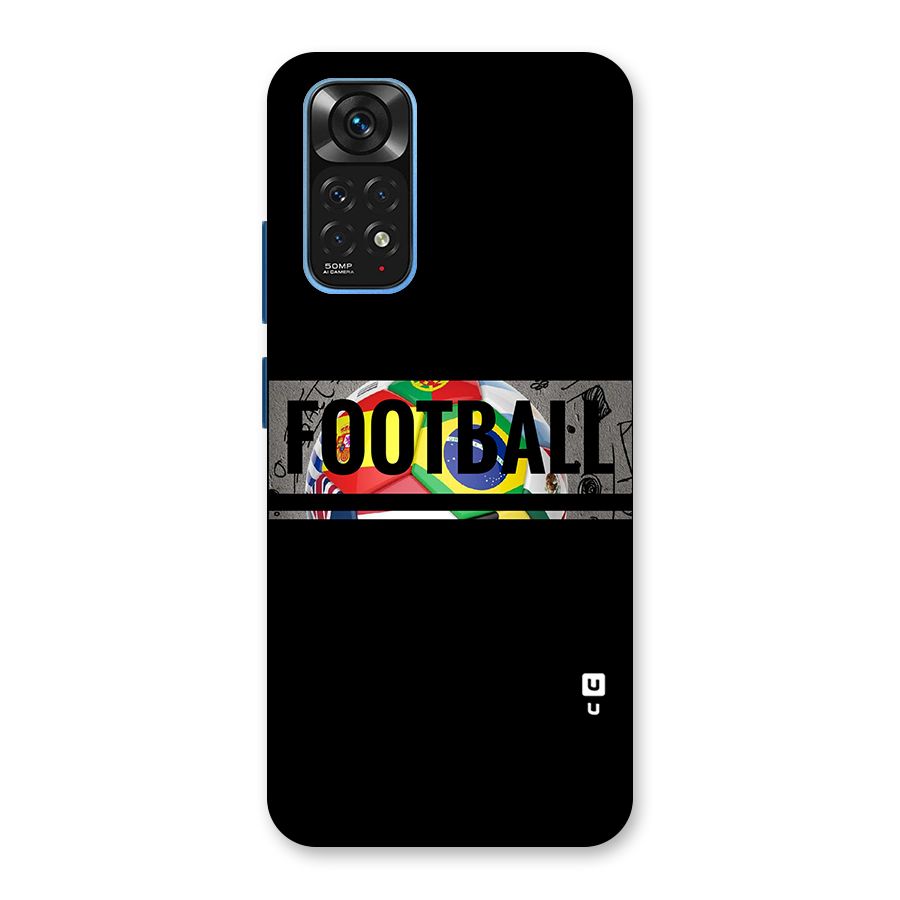 Football Typography Back Case for Redmi Note 11S