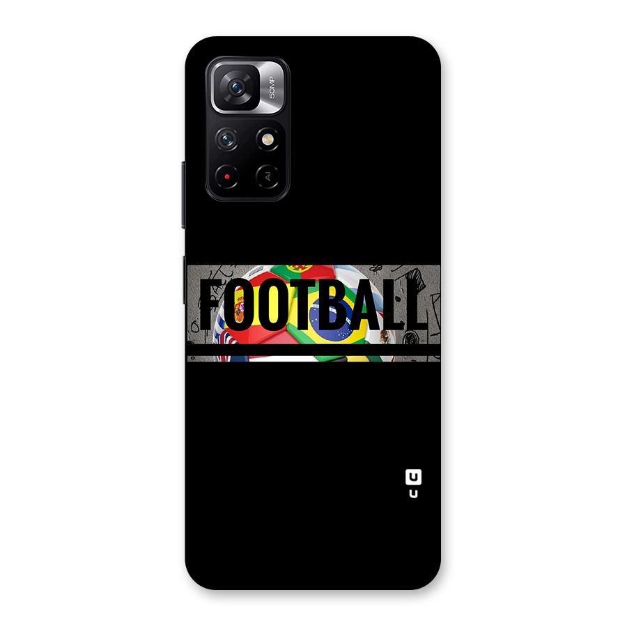 Football Typography Back Case for Redmi Note 11T 5G
