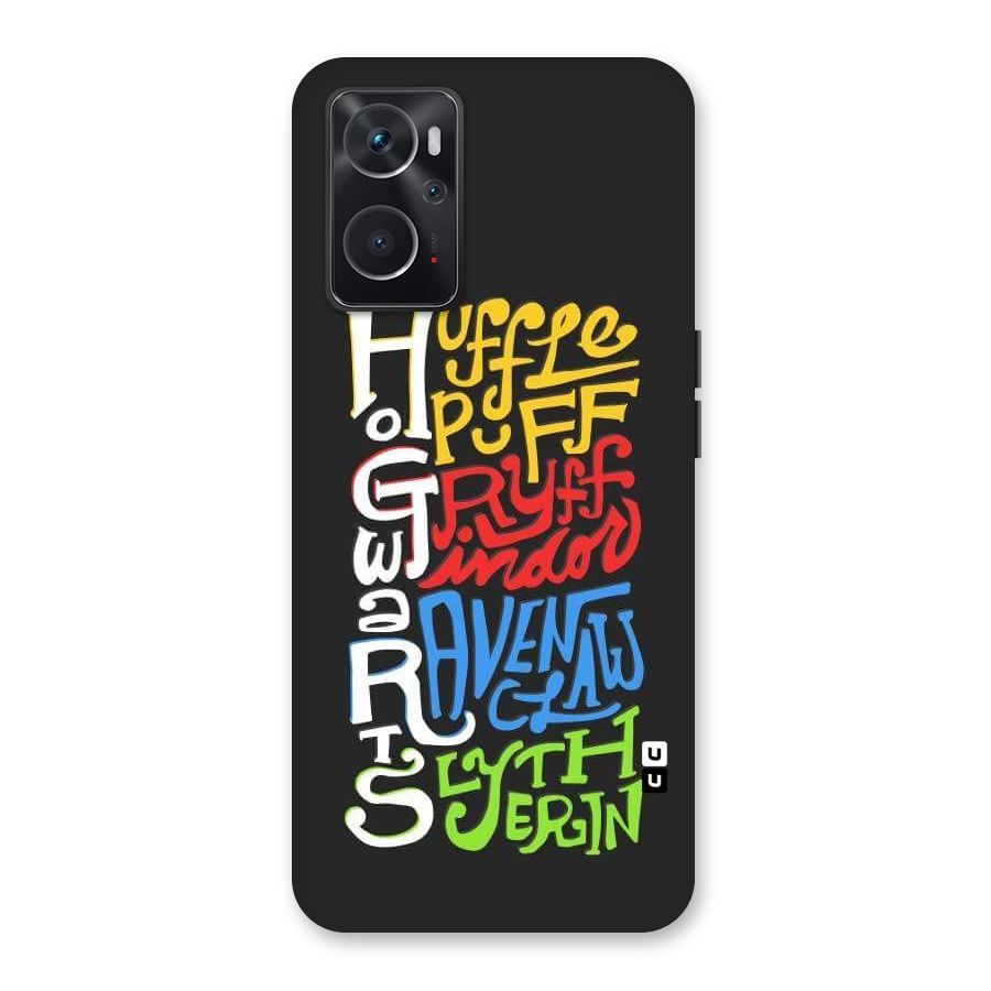 Four Colored Homes Back Case for Oppo K10 4G