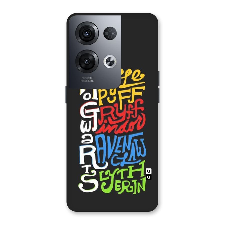 Four Colored Homes Back Case for Oppo Reno8 Pro 5G