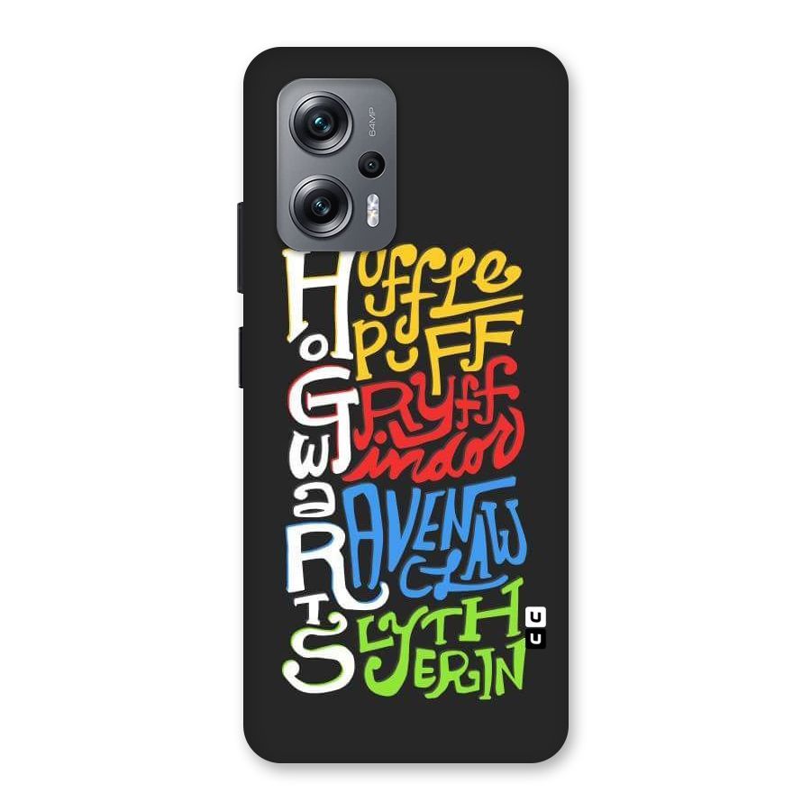 Four Colored Homes Back Case for Redmi K50i