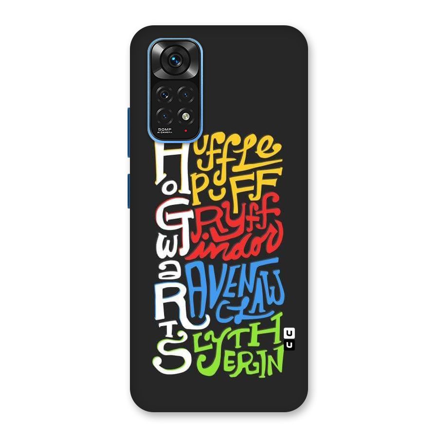 Four Colored Homes Back Case for Redmi Note 11S