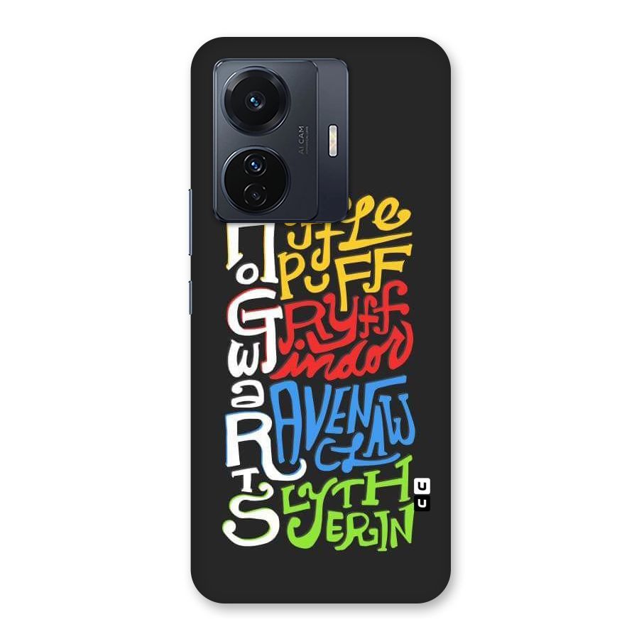 Four Colored Homes Back Case for Vivo T1 Pro