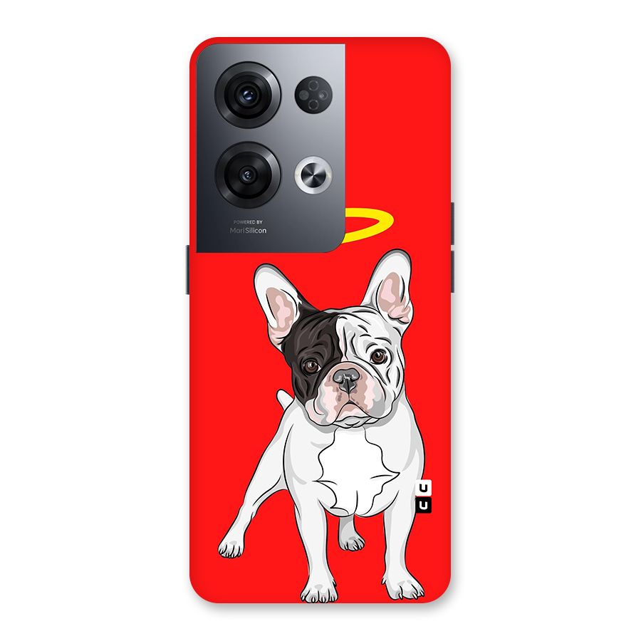 French Cute Angel Doggo Back Case for Oppo Reno8 Pro 5G