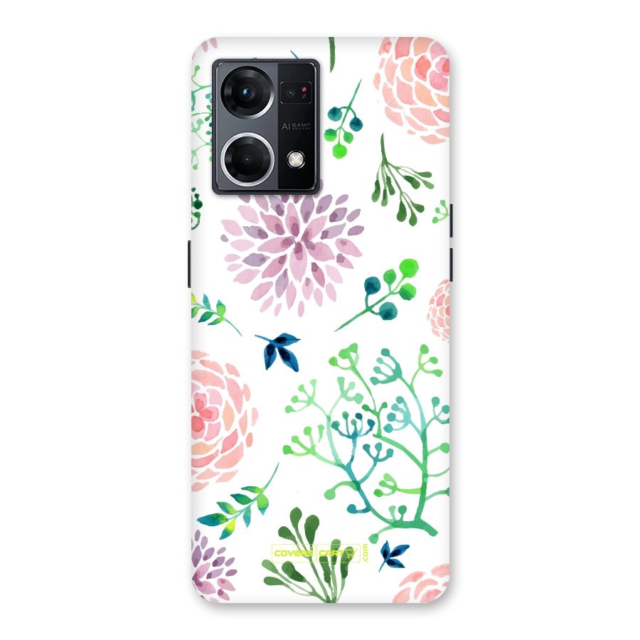 Fresh Floral Glass Back Case for Oppo F21 Pro 5G