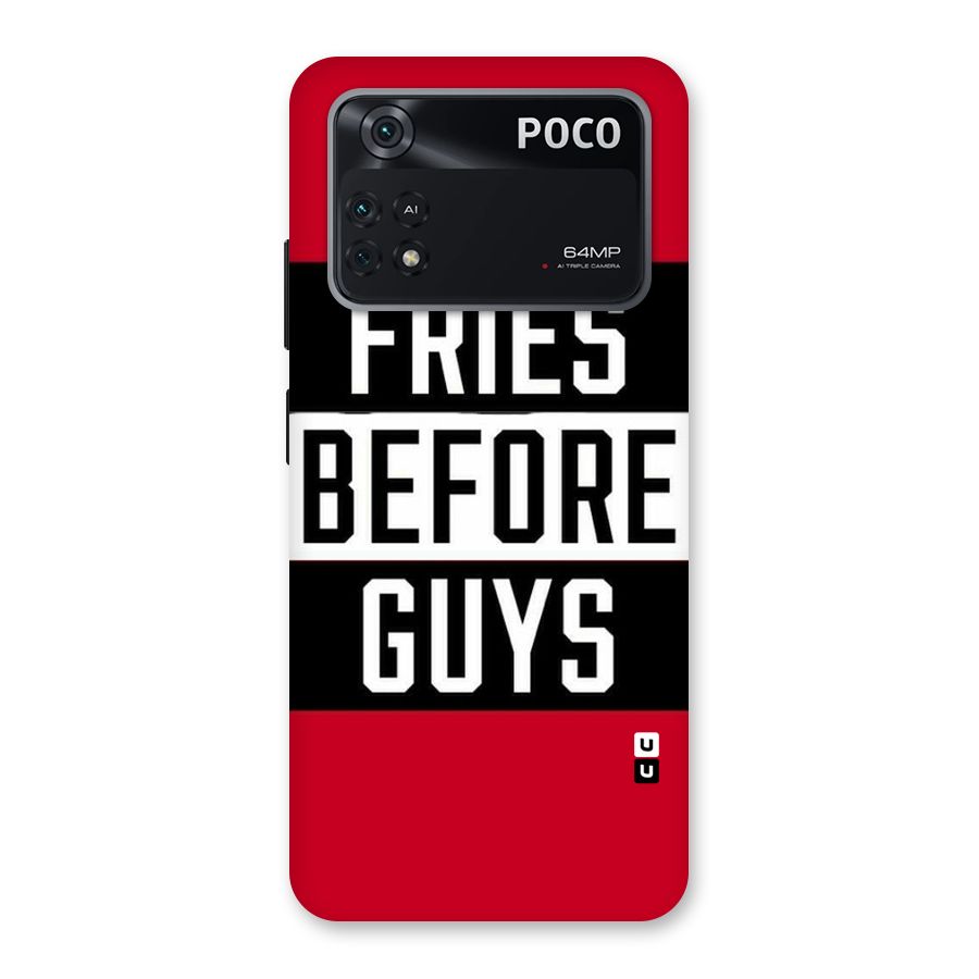 Fries Love Stripes Back Case for Poco M4 Pro 4G