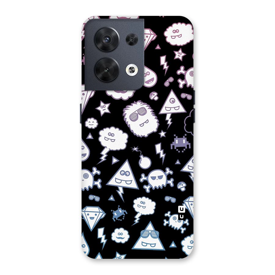Funny Faces Back Case for Oppo Reno8 5G