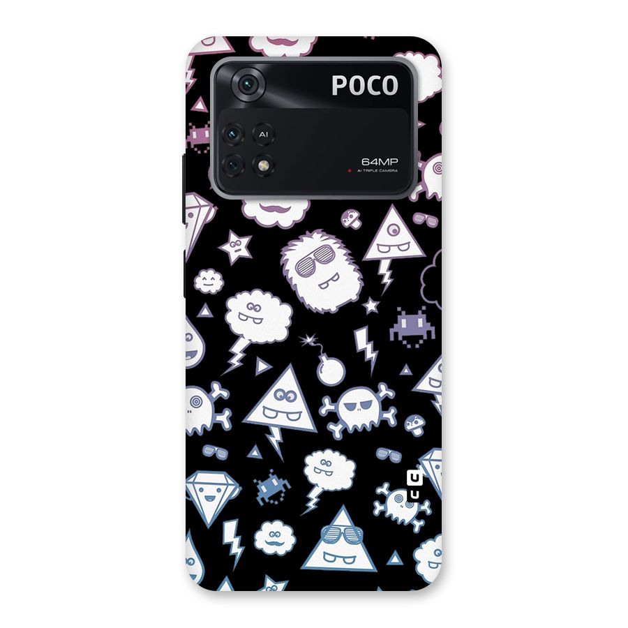 Funny Faces Back Case for Poco M4 Pro 4G