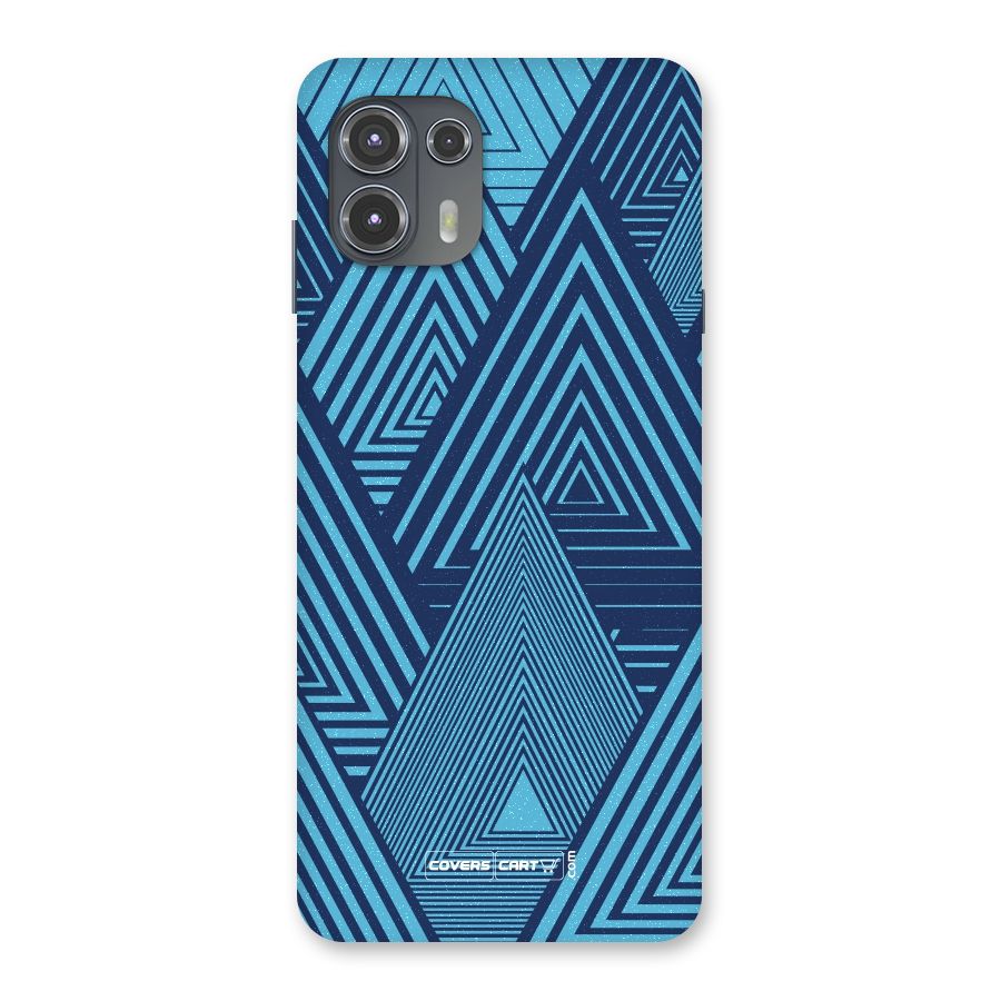 Geometric Blue Print Back Case for Motorola Edge 20 Fusion