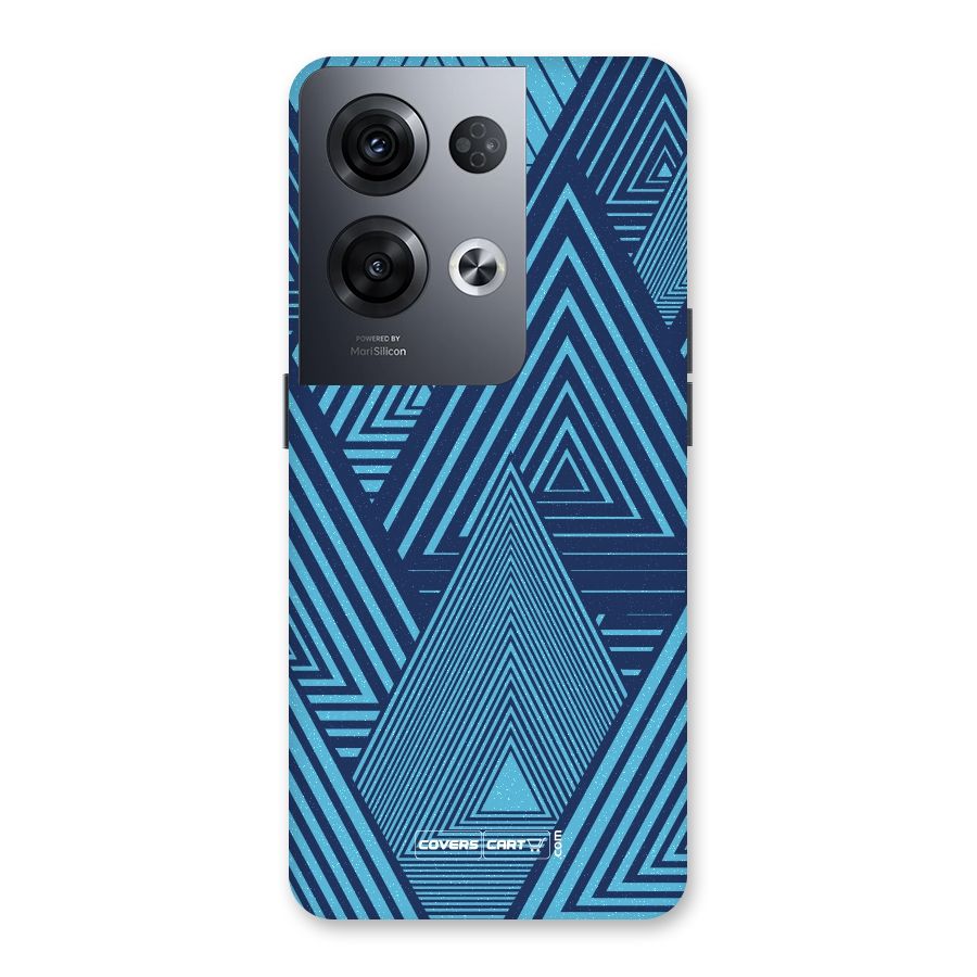 Geometric Blue Print Back Case for Oppo Reno8 Pro 5G