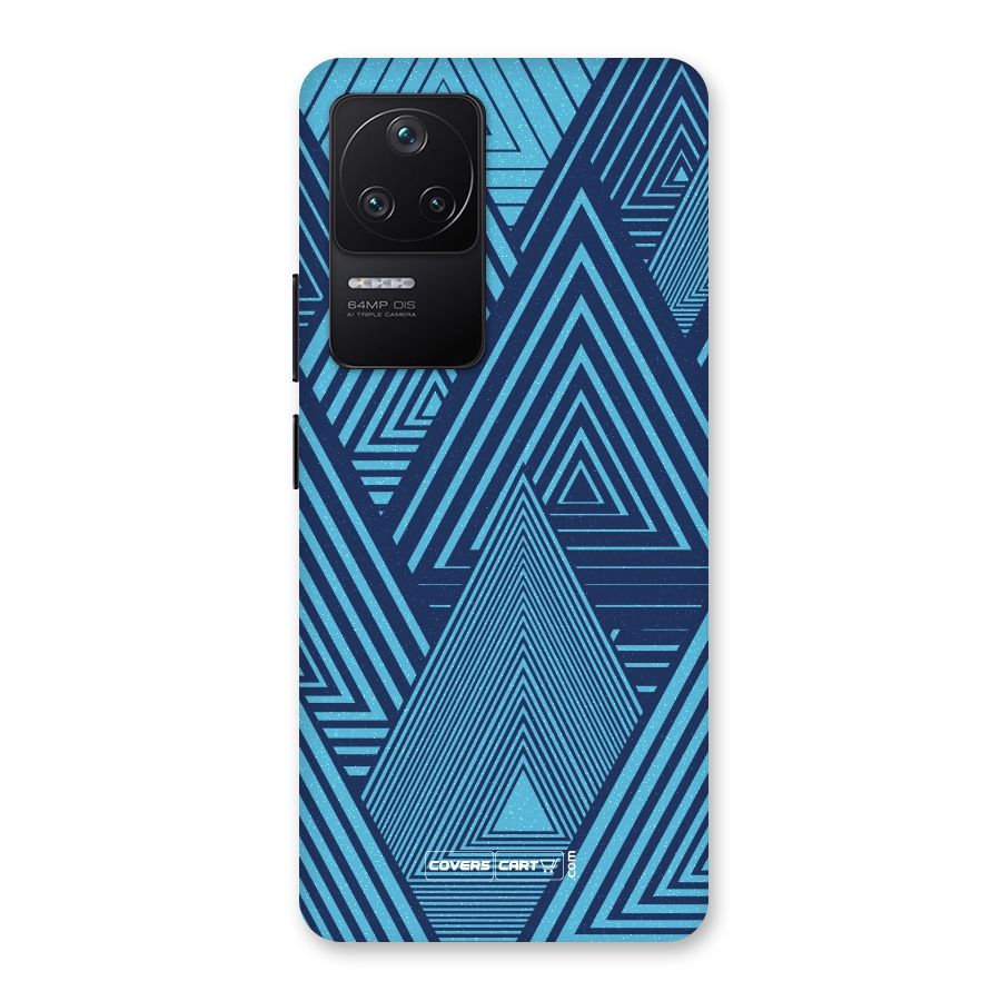 Geometric Blue Print Back Case for Poco F4 5G