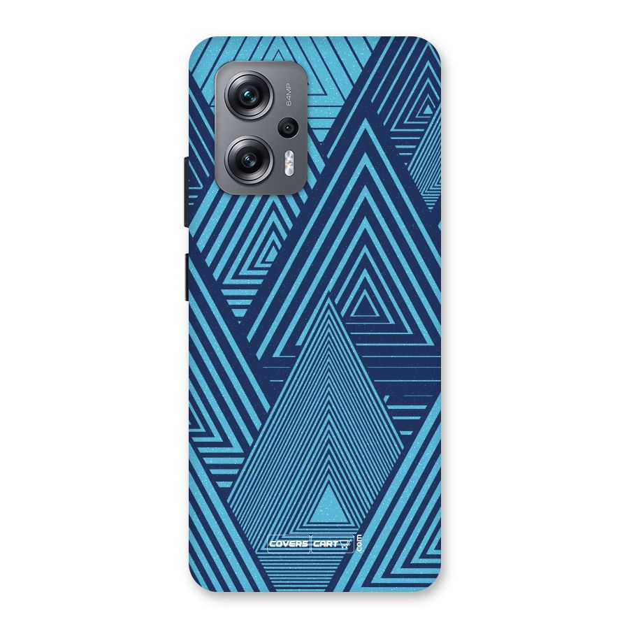 Geometric Blue Print Back Case for Redmi K50i