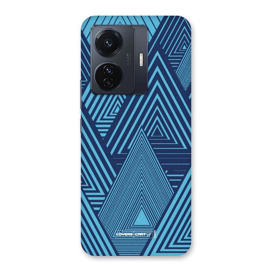 Geometric Blue Print Back Case for Vivo T1 Pro