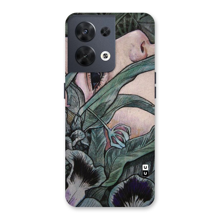 Girl Grass Art Back Case for Oppo Reno8 5G