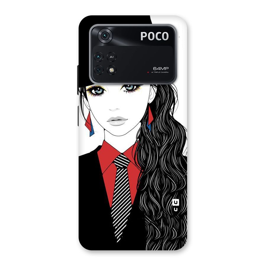 Girl Tie Back Case for Poco M4 Pro 4G