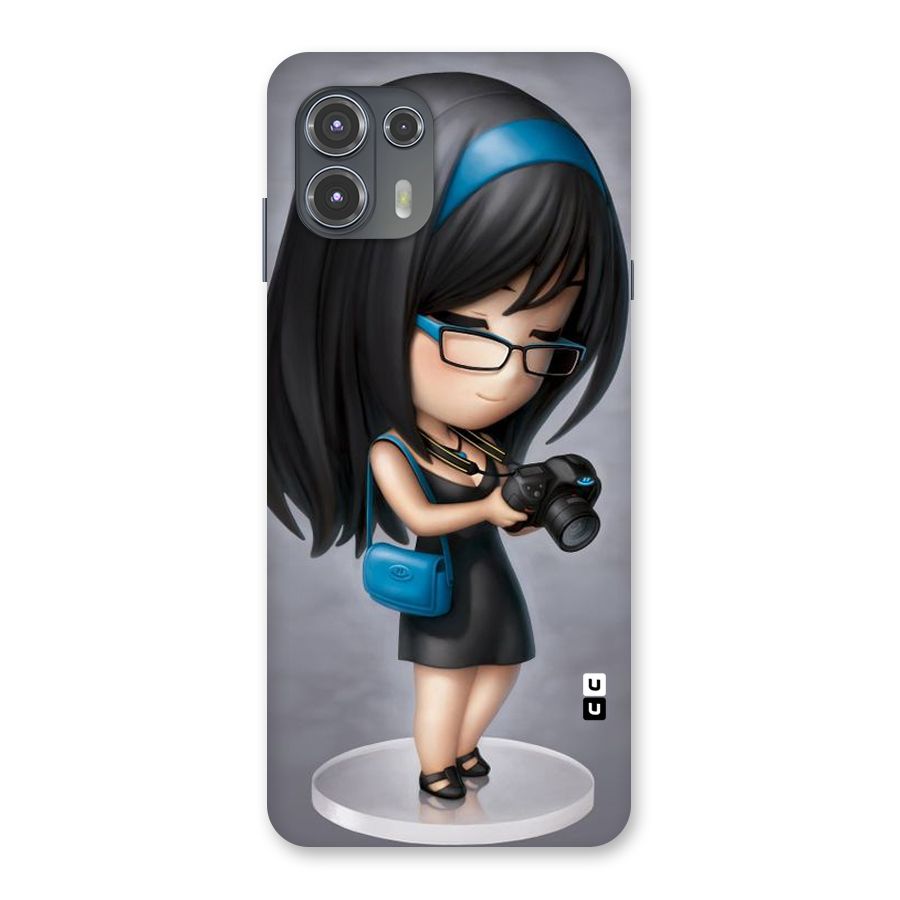 Girl With Camera Back Case for Motorola Edge 20 Fusion
