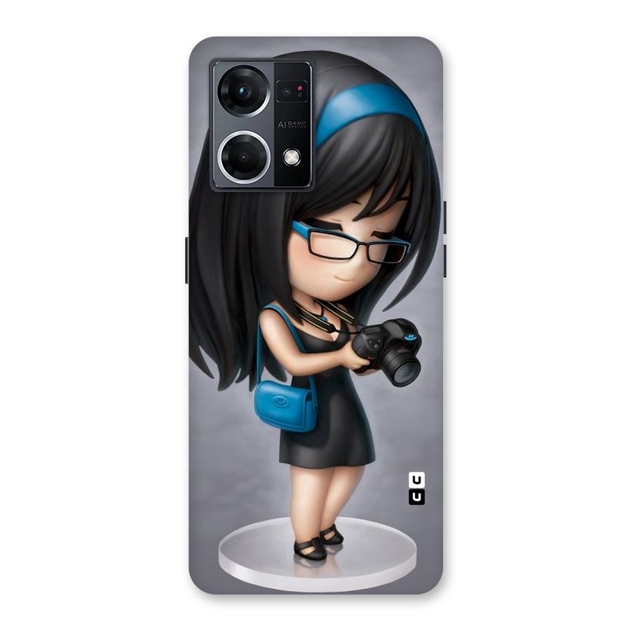 Girl With Camera Glass Back Case for Oppo F21 Pro 5G
