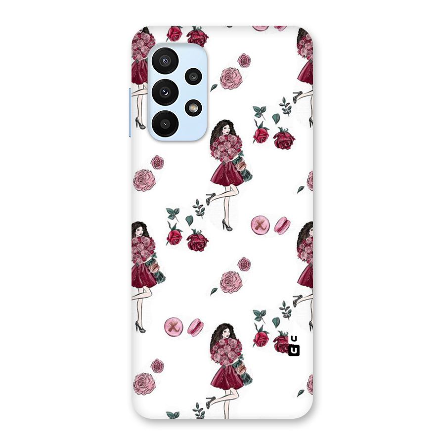 Girl With Flowers Back Case for Galaxy A23