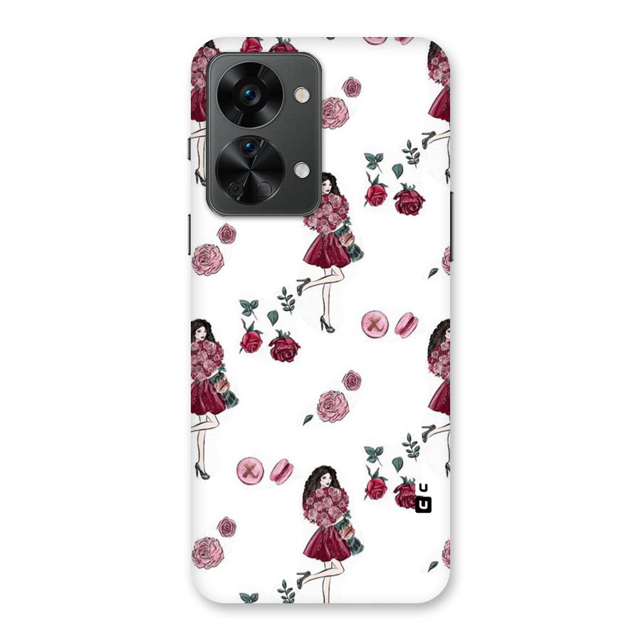 Girl With Flowers Back Case for OnePlus Nord 2T