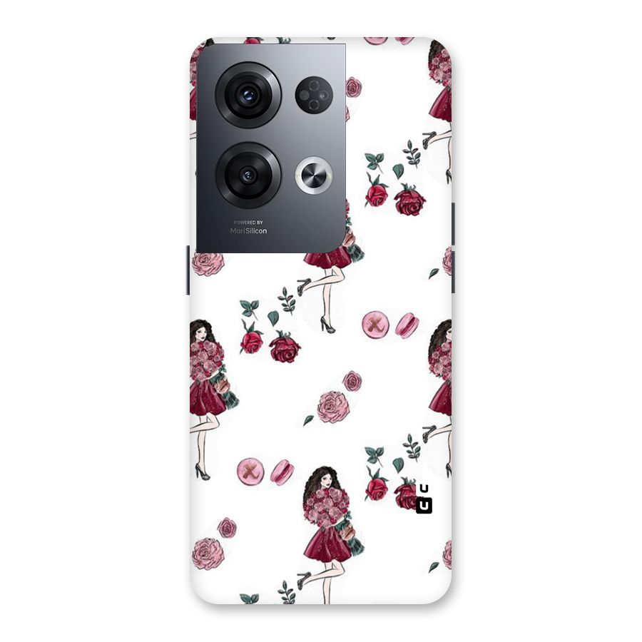 Girl With Flowers Back Case for Oppo Reno8 Pro 5G