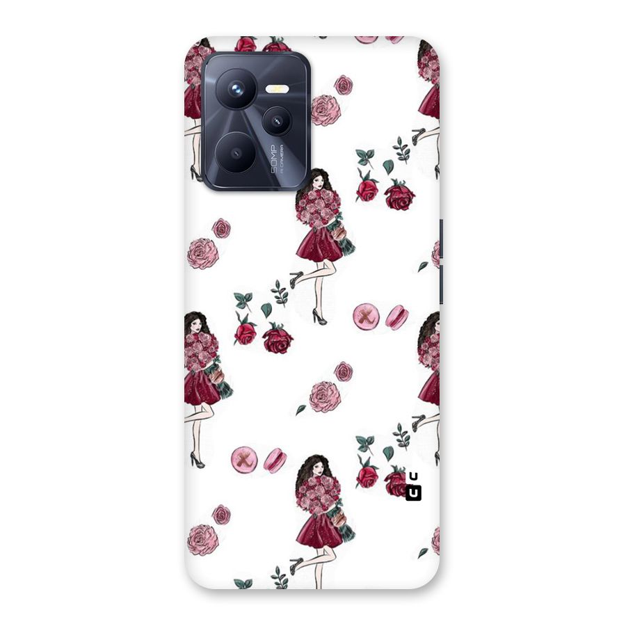 Girl With Flowers Back Case for Realme C35
