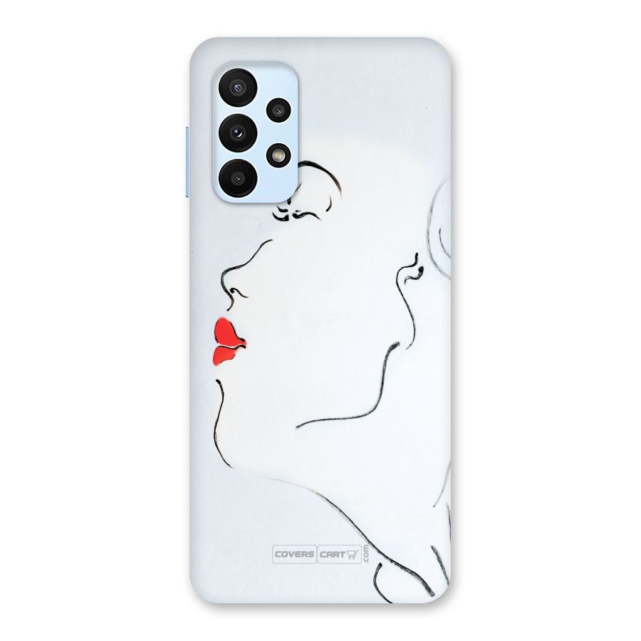 Girl in Red Lipstick Back Case for Galaxy A23