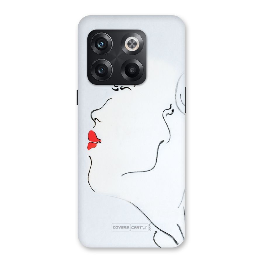 Girl in Red Lipstick Back Case for OnePlus 10T