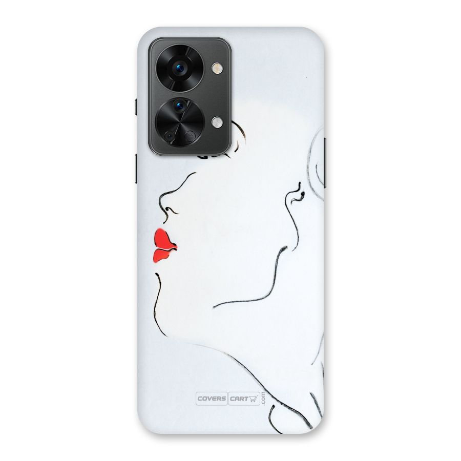 Girl in Red Lipstick Back Case for OnePlus Nord 2T