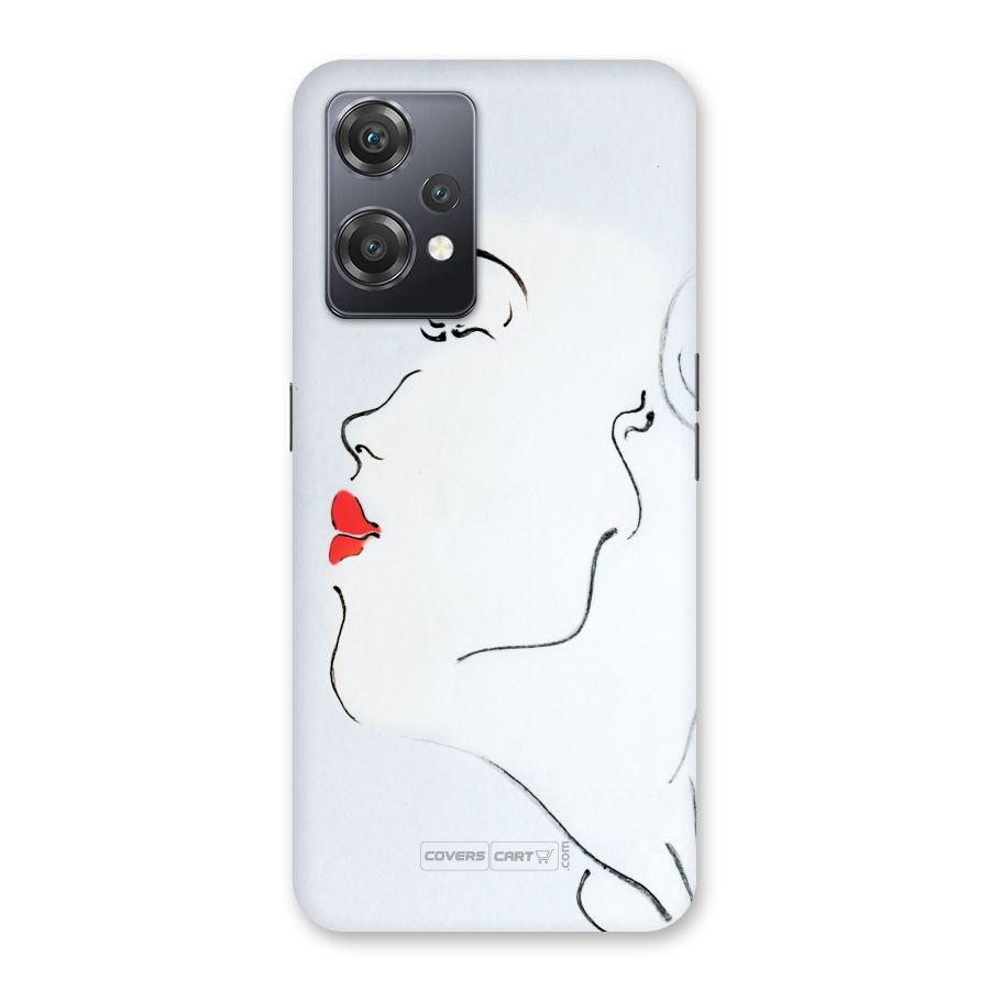 Girl in Red Lipstick Back Case for OnePlus Nord CE 2 Lite 5G
