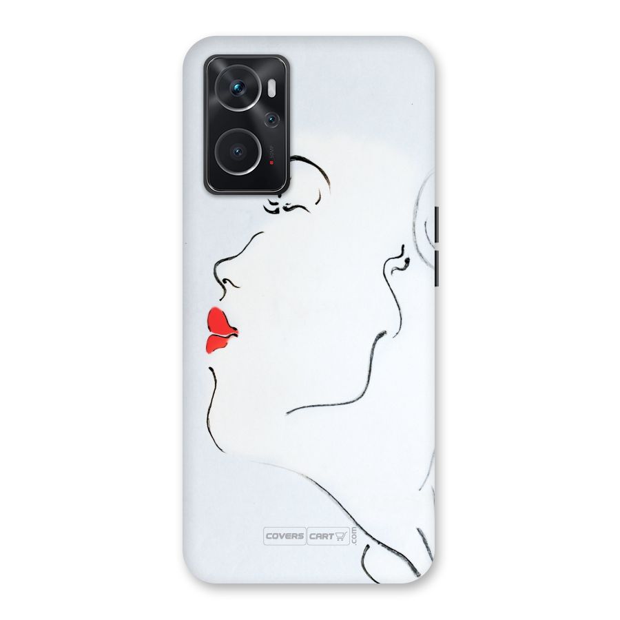 Girl in Red Lipstick Back Case for Oppo K10 4G