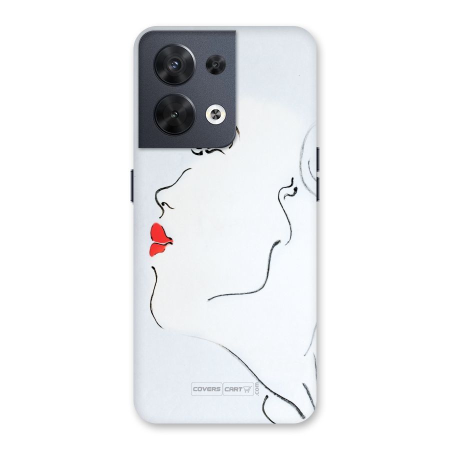 Girl in Red Lipstick Back Case for Oppo Reno8 5G