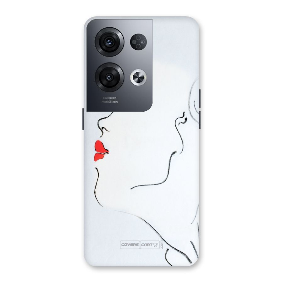 Girl in Red Lipstick Back Case for Oppo Reno8 Pro 5G