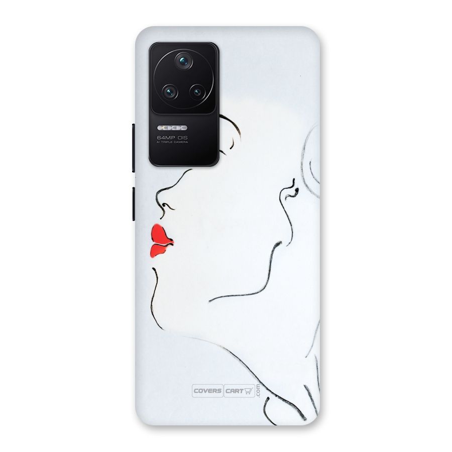 Girl in Red Lipstick Back Case for Poco F4 5G