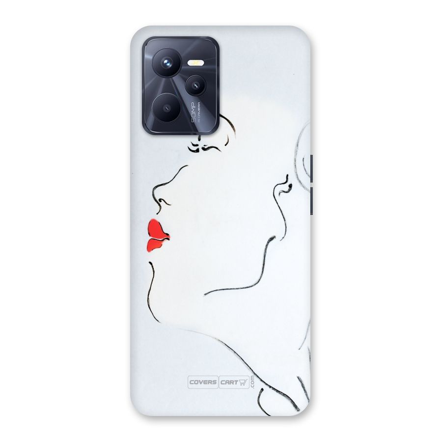 Girl in Red Lipstick Back Case for Realme C35