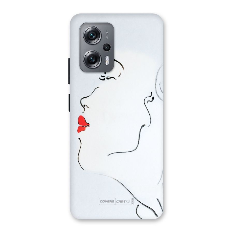 Girl in Red Lipstick Back Case for Redmi K50i